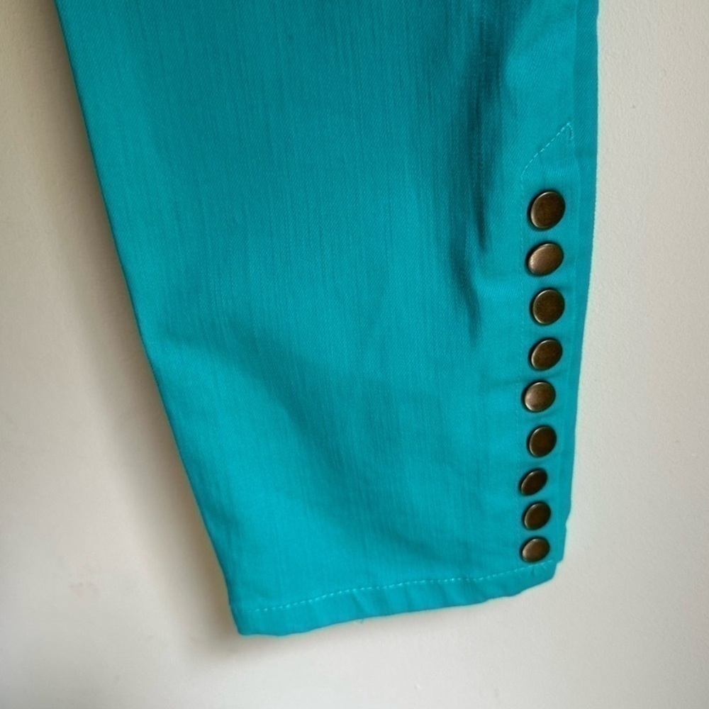 NWT Soft Surroundings Metro Colorful Ankle Pants Teal - Picture 4 of 6